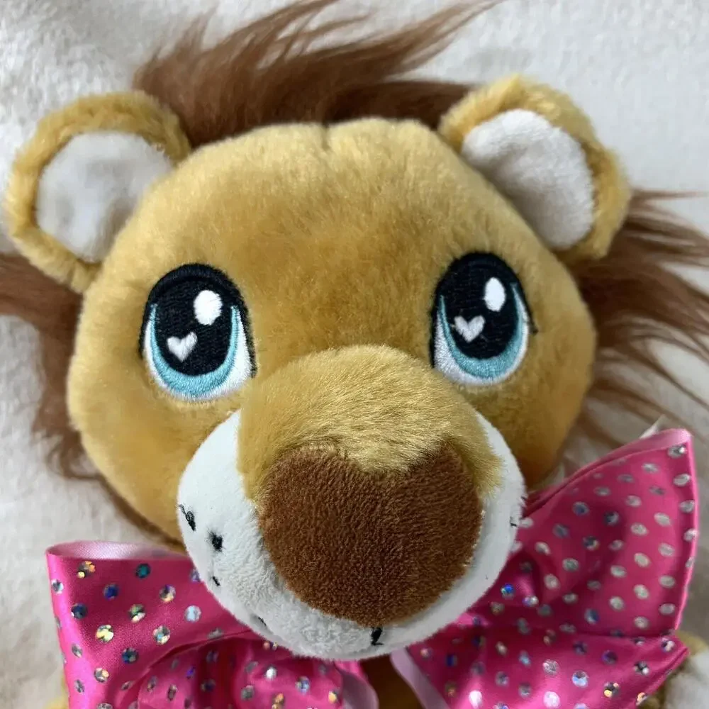 BUILD A BEAR Buddies Lion Plush 2016 Stuffed Animal JoJo Siwa Pink Bow Hair Tie - Picture 5 of 12